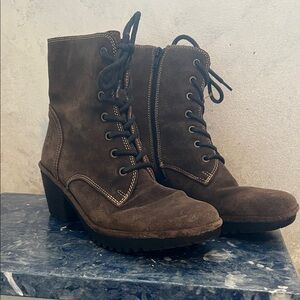 Fly London Dark Brown Lace-Up Boots